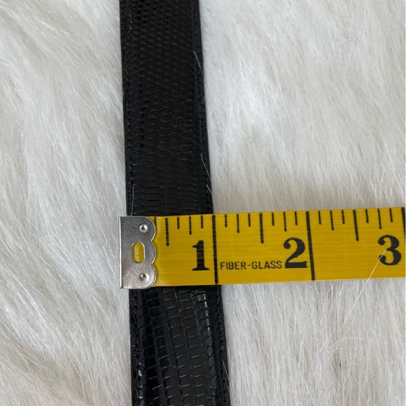 Torino Calcutta Lizard Glove Lined Men's Black Belt 38 - Picture 6 of 11